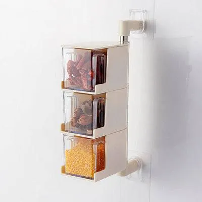 Rotatable Seasoning Storage Boxes