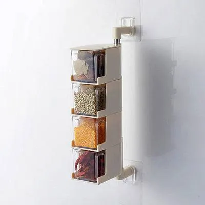 Rotatable Seasoning Storage Boxes