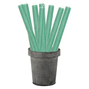 Rustic Dinner Candle - Sea Green