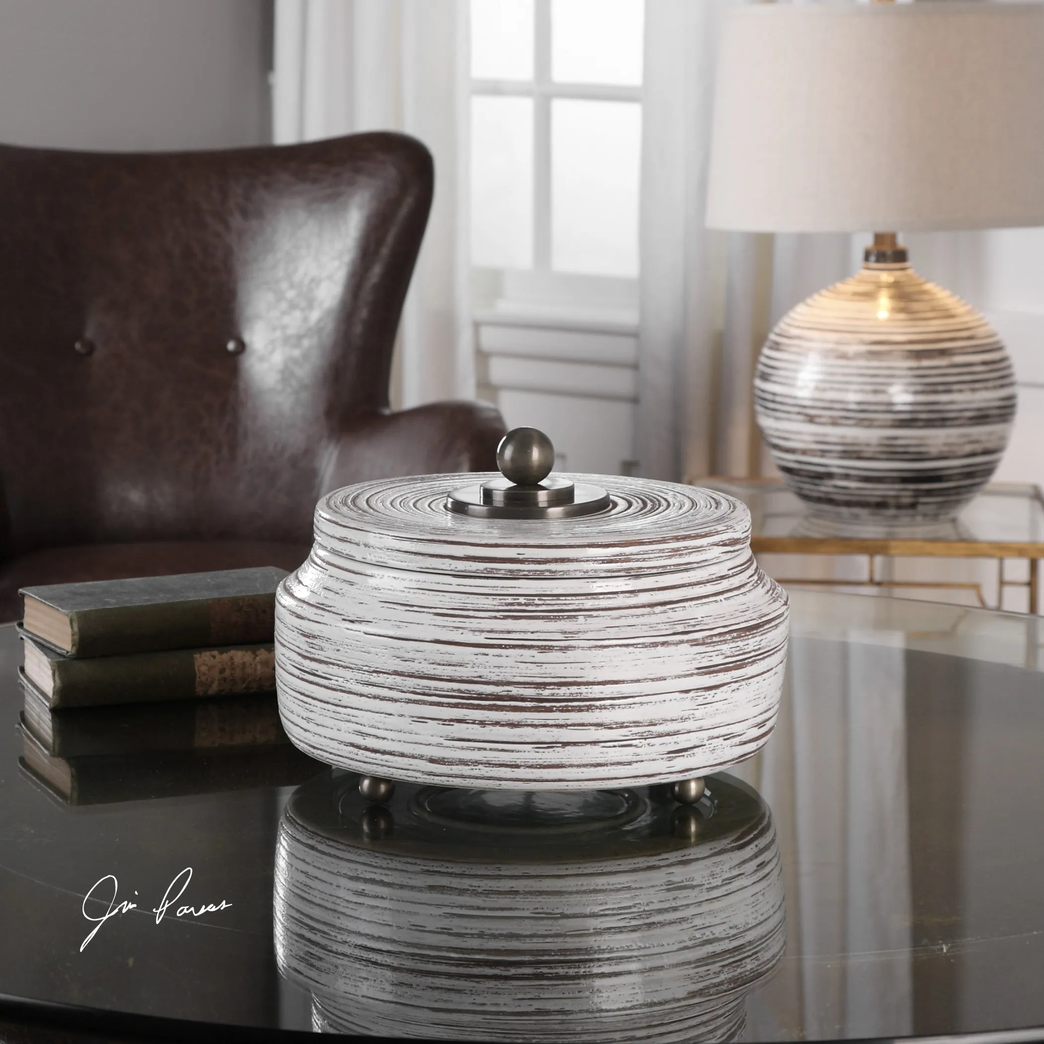 Saltillo White Ceramic Box