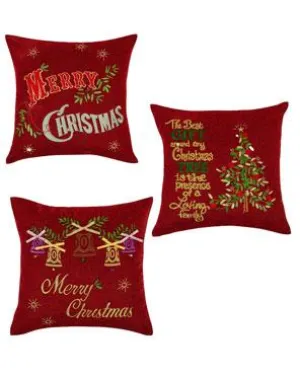Seasonal Bells Throw Pillow Covers