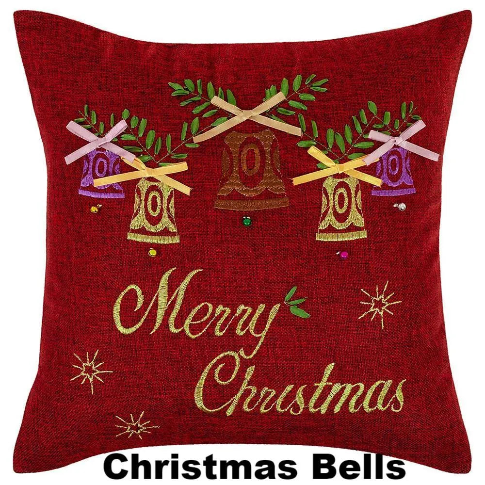 Seasonal Bells Throw Pillow Covers