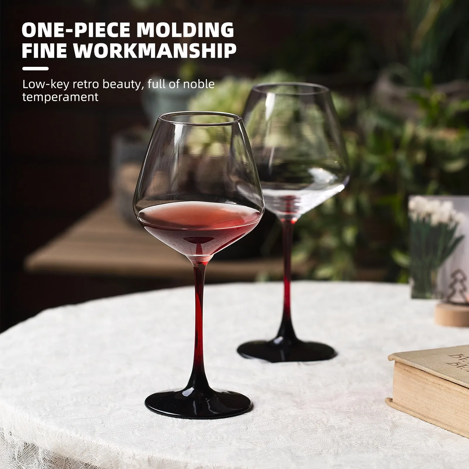 Set of 2 Wine Glasses - 15.8 Oz Clear Long Stem
