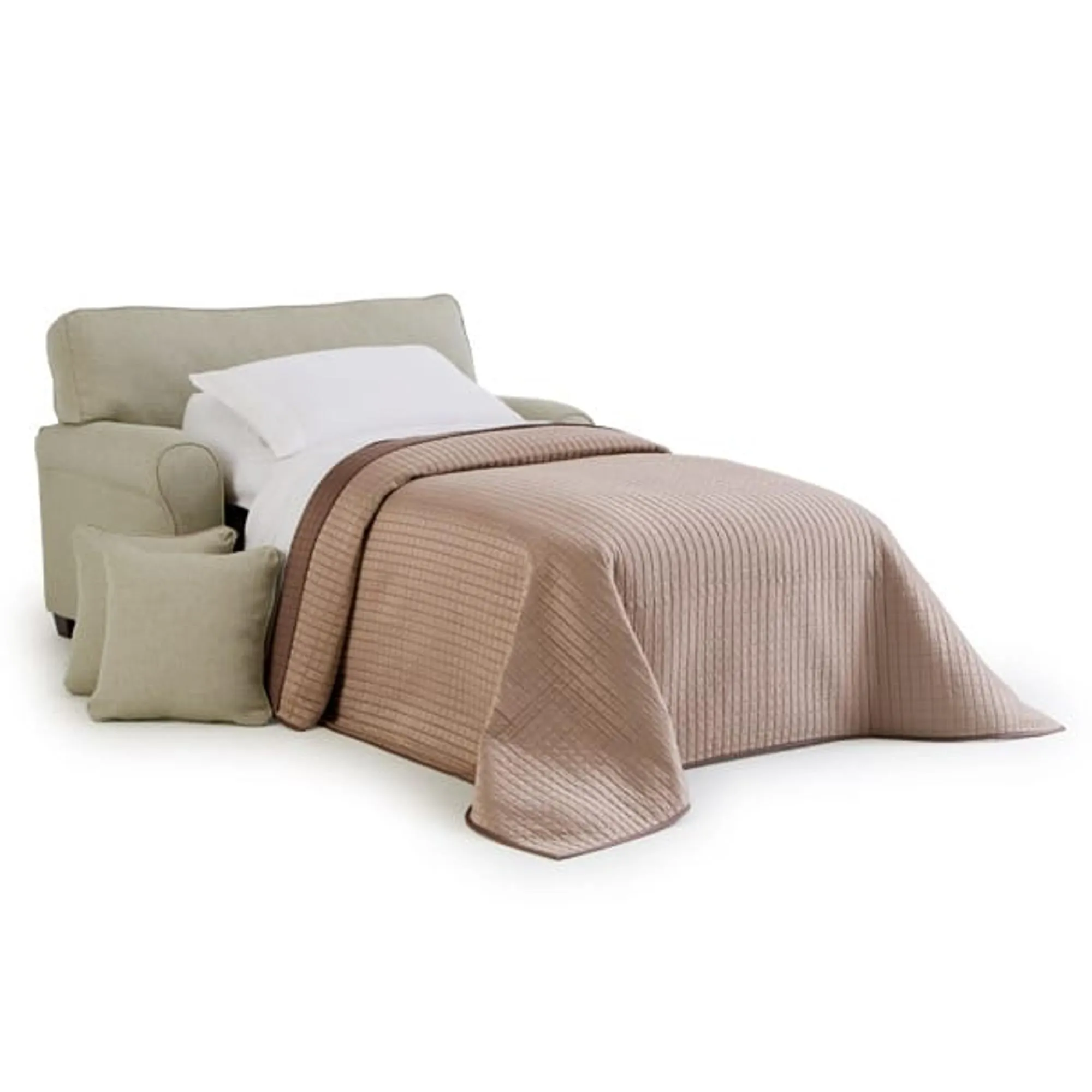 Shannon Chair-and-a-Half Twin Sleeper in Charcoal Tomato Fabric