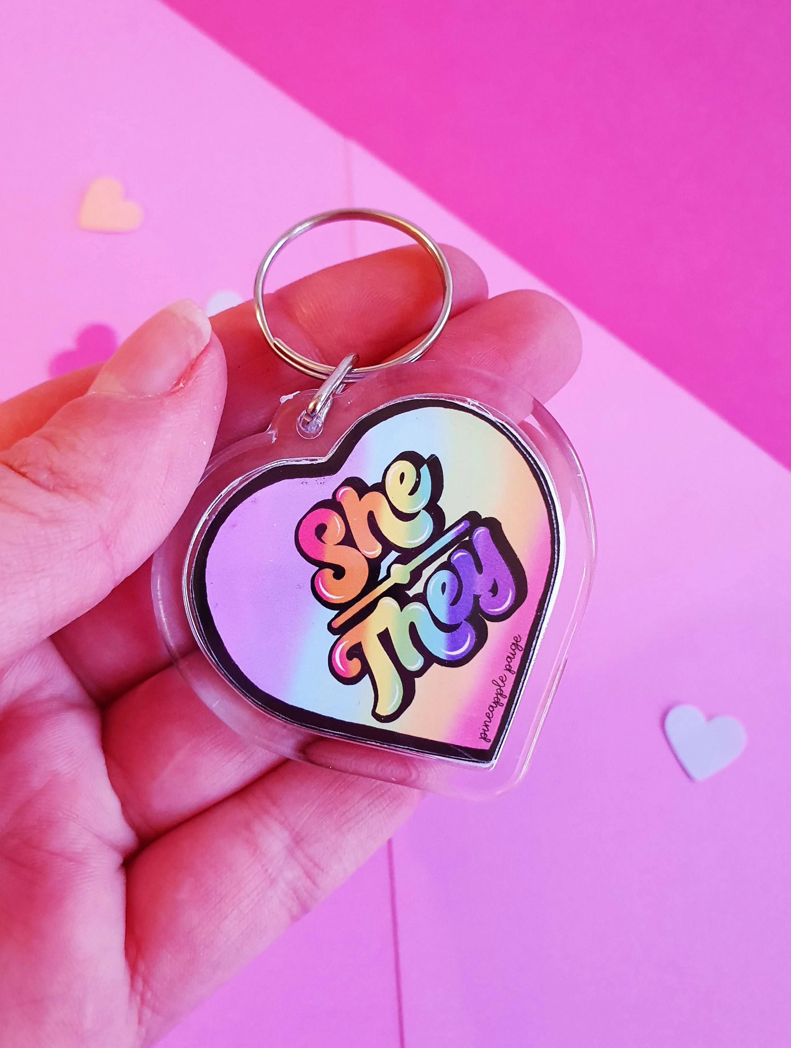 She / They Acrylic Pin