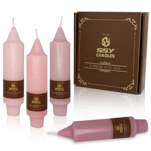 Short Taper Candle Pink Candle Sticks Colored Candlesticks 5INCH Tapered Candles Unscented Candle for Home Décor Weddings Festive Gifts