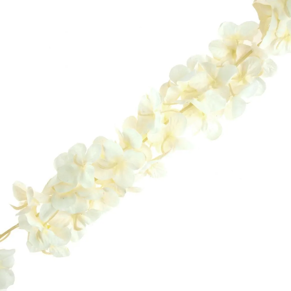 Silk Hydrangea Garland, 80-Inch