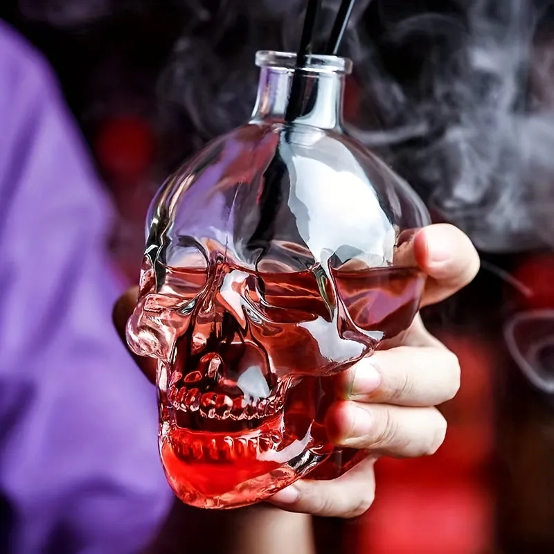 Skull Decanter Leadfree Glass Horror Whisky Gift Bottle Accessory