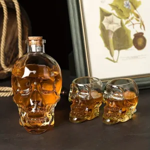 Skull Decanter Leadfree Glass Horror Whisky Gift Bottle Accessory