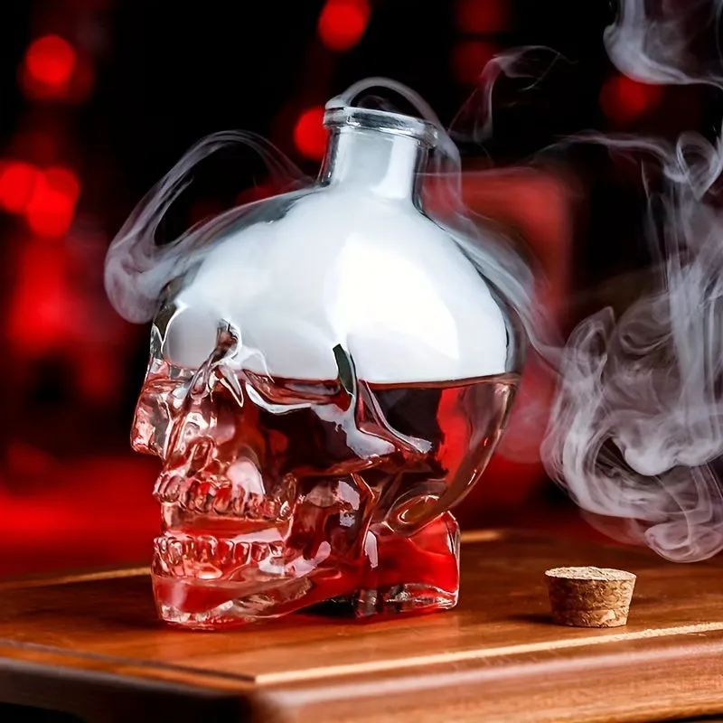 Skull Decanter Leadfree Glass Horror Whisky Gift Bottle Accessory