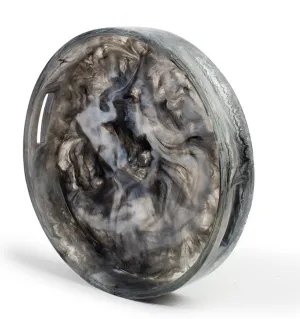 Smoke Grey Round Tray