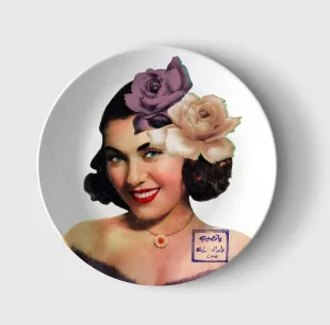 Tahiya Kariokan | lavender roses plate
