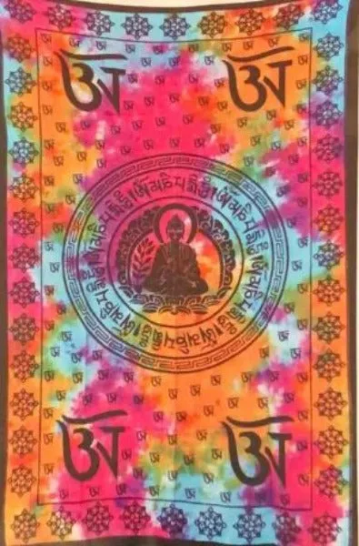 Tapestry - Buddha Mandala Tie Dye - Unique