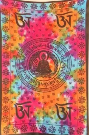 Tapestry - Buddha Mandala Tie Dye - Unique