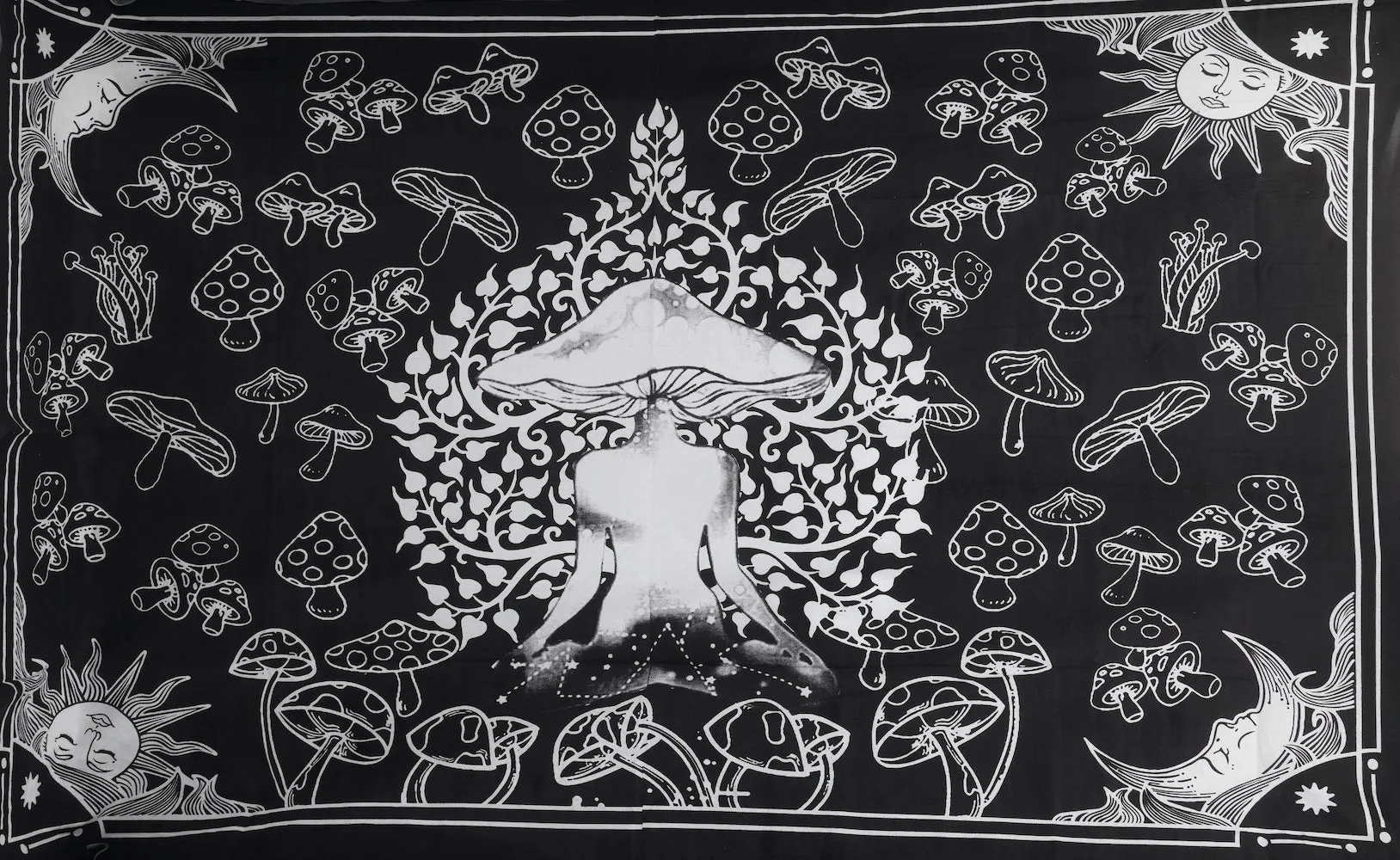 Tapestry - Cotton Black White