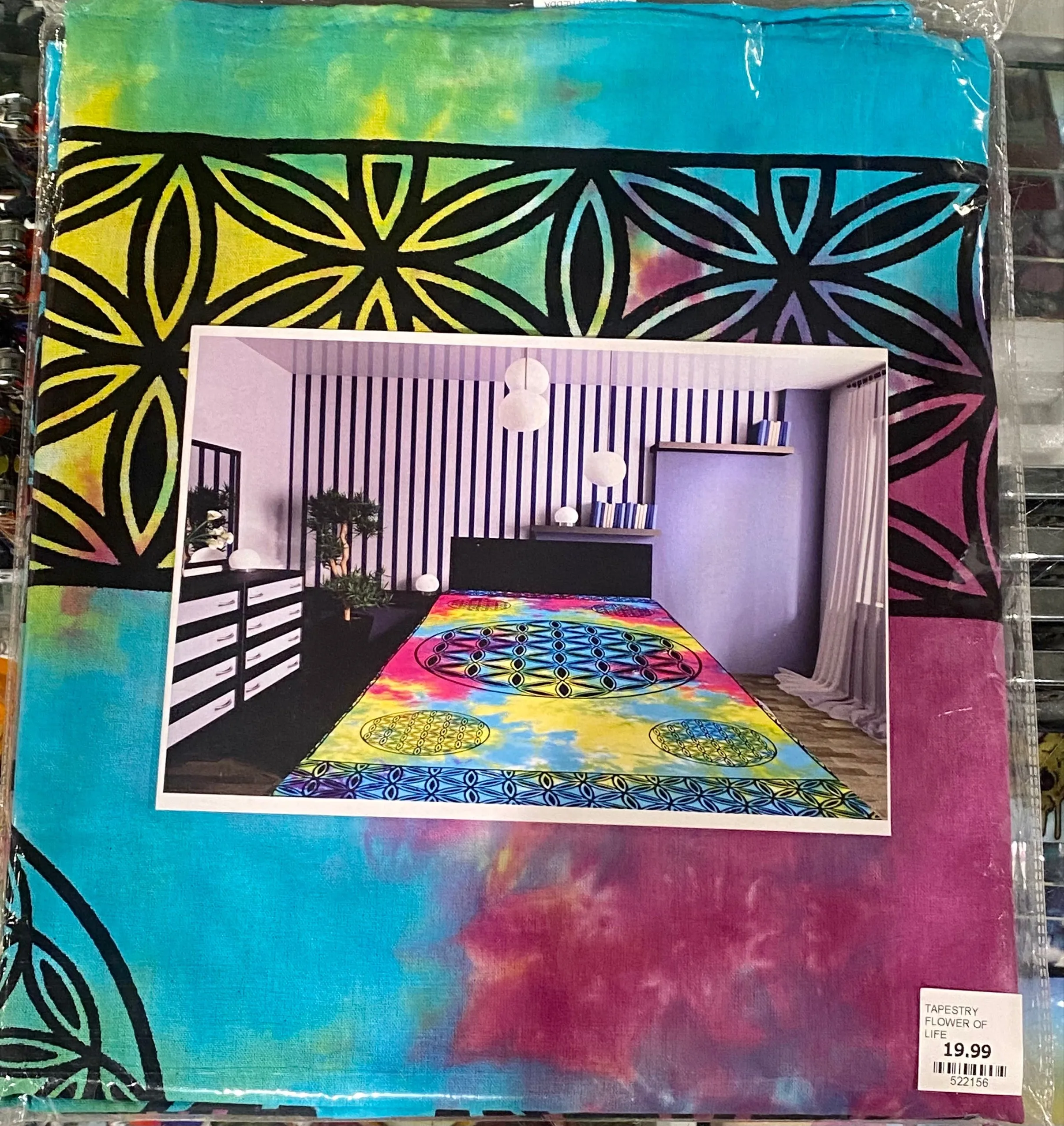 Tapestry - Flower Of Life - Tie Dye