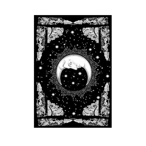 Tapestry - Moon Black White