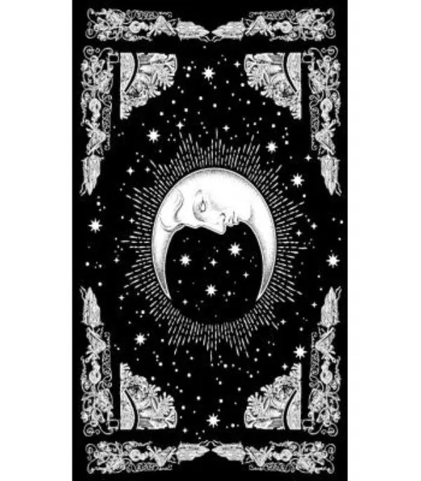 Tapestry - Moon Black White