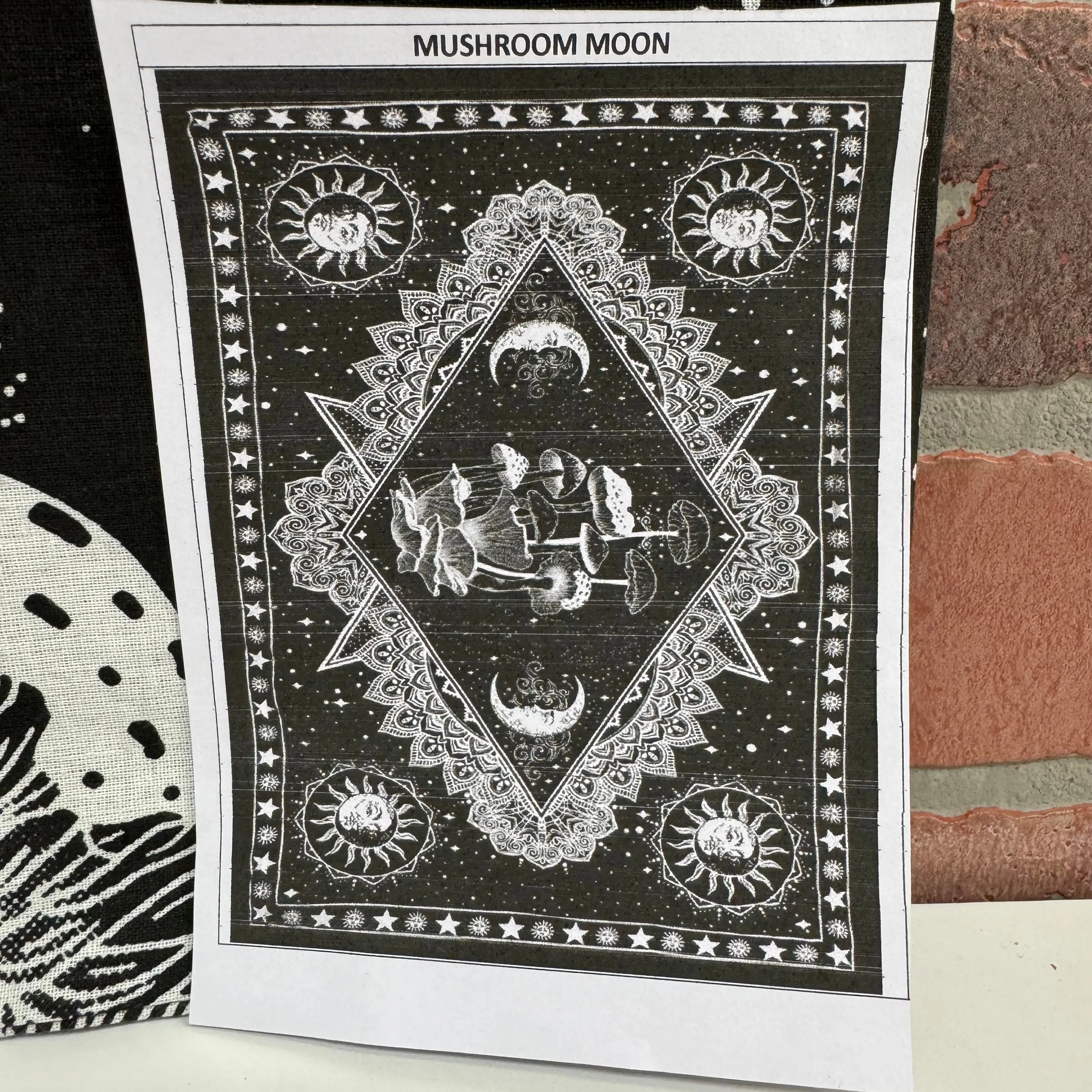 Tapestry - Mushroom Moon - Cotton 84"x53"
