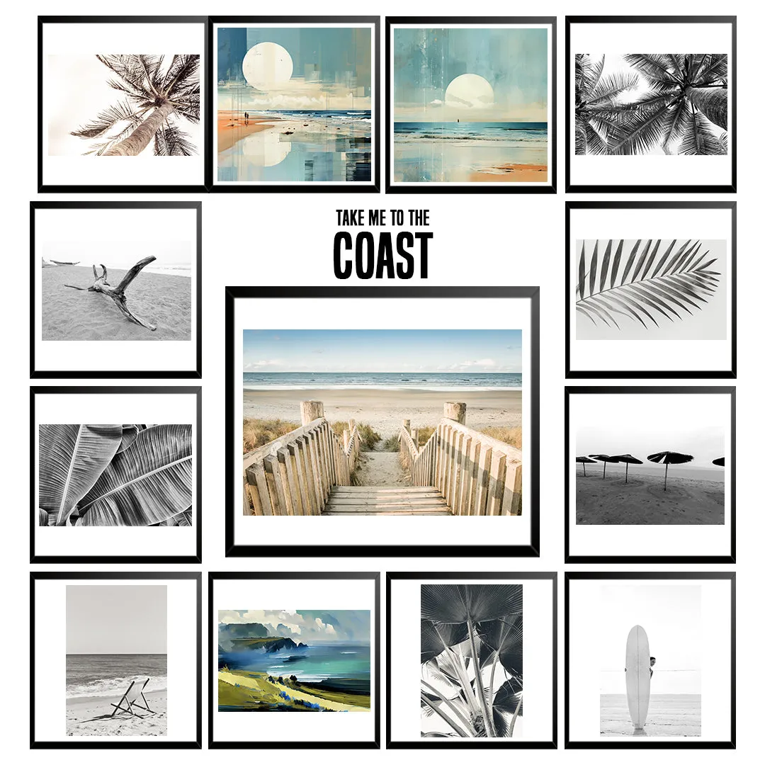 Tropical scene at the beach Custom Art