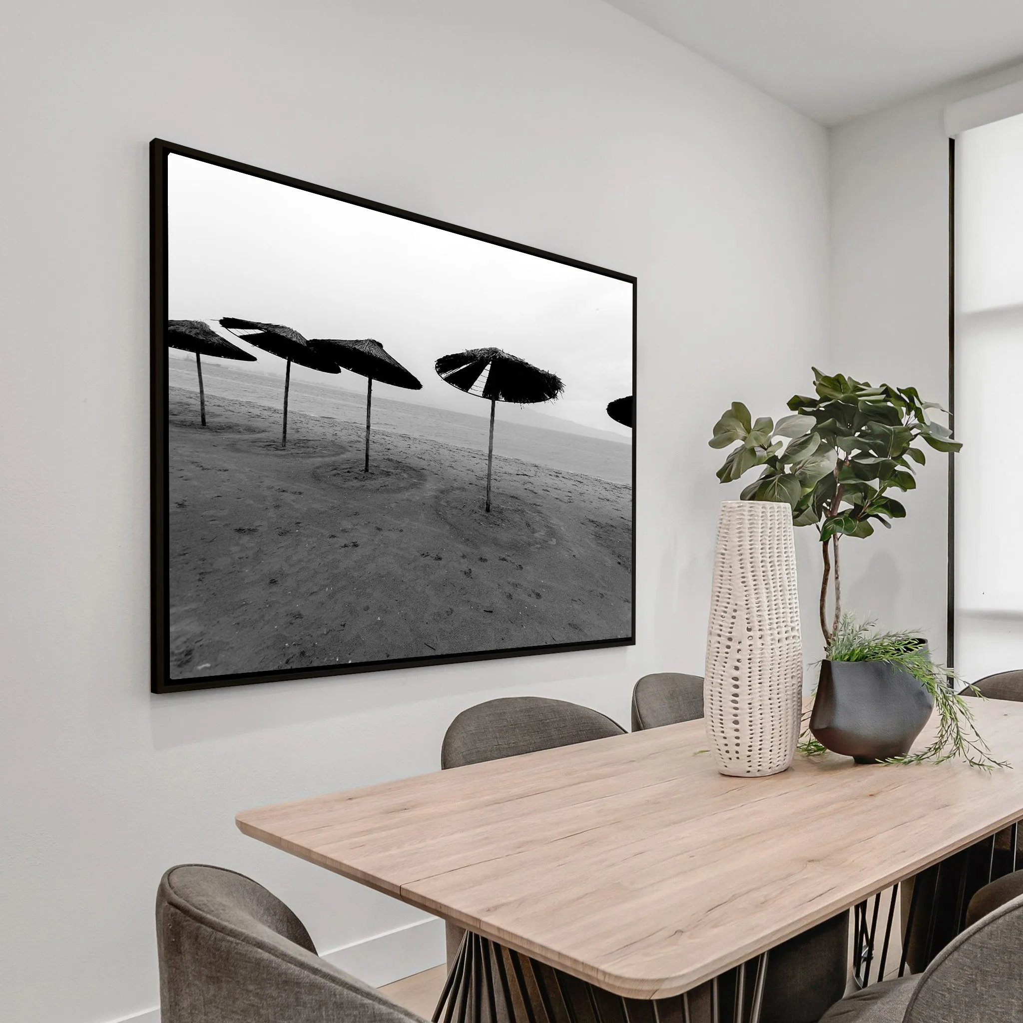 Tropical scene at the beach Custom Art