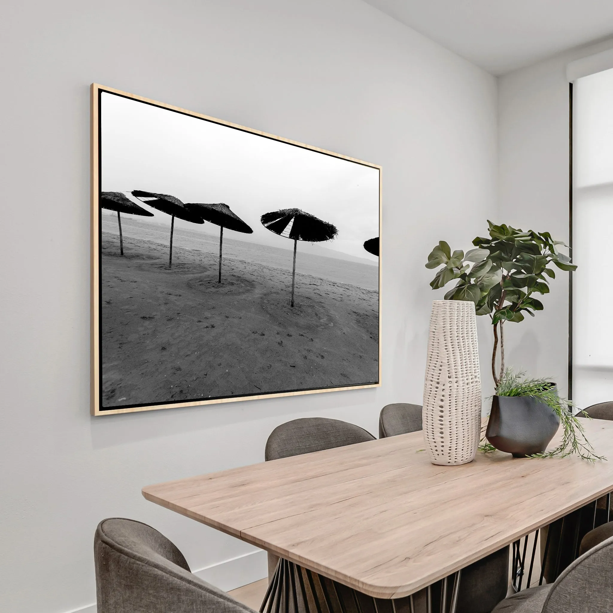 Tropical scene at the beach Custom Art