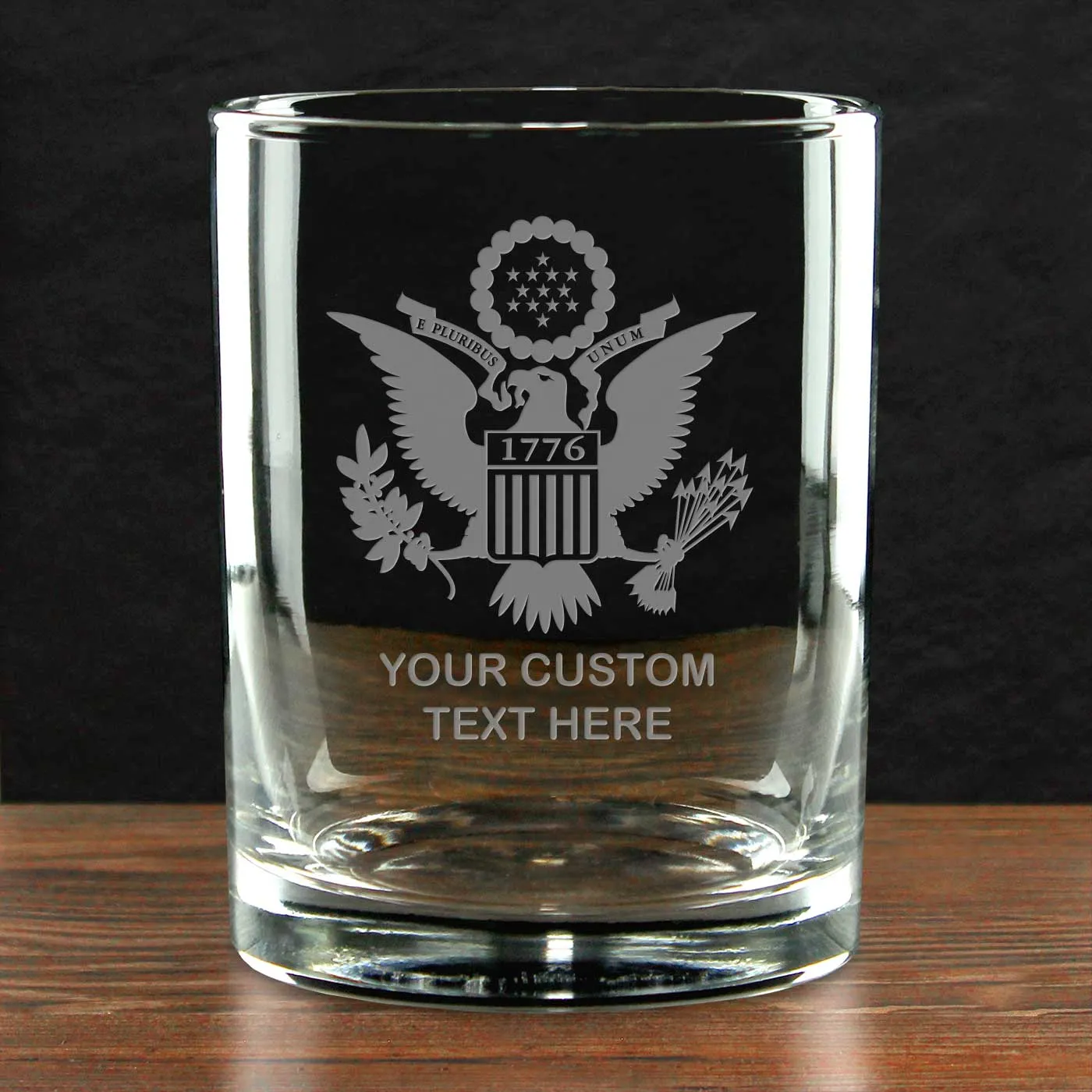 U.S. 1776 Eagle Personalized 14 oz. Double Old Fashioned Glass