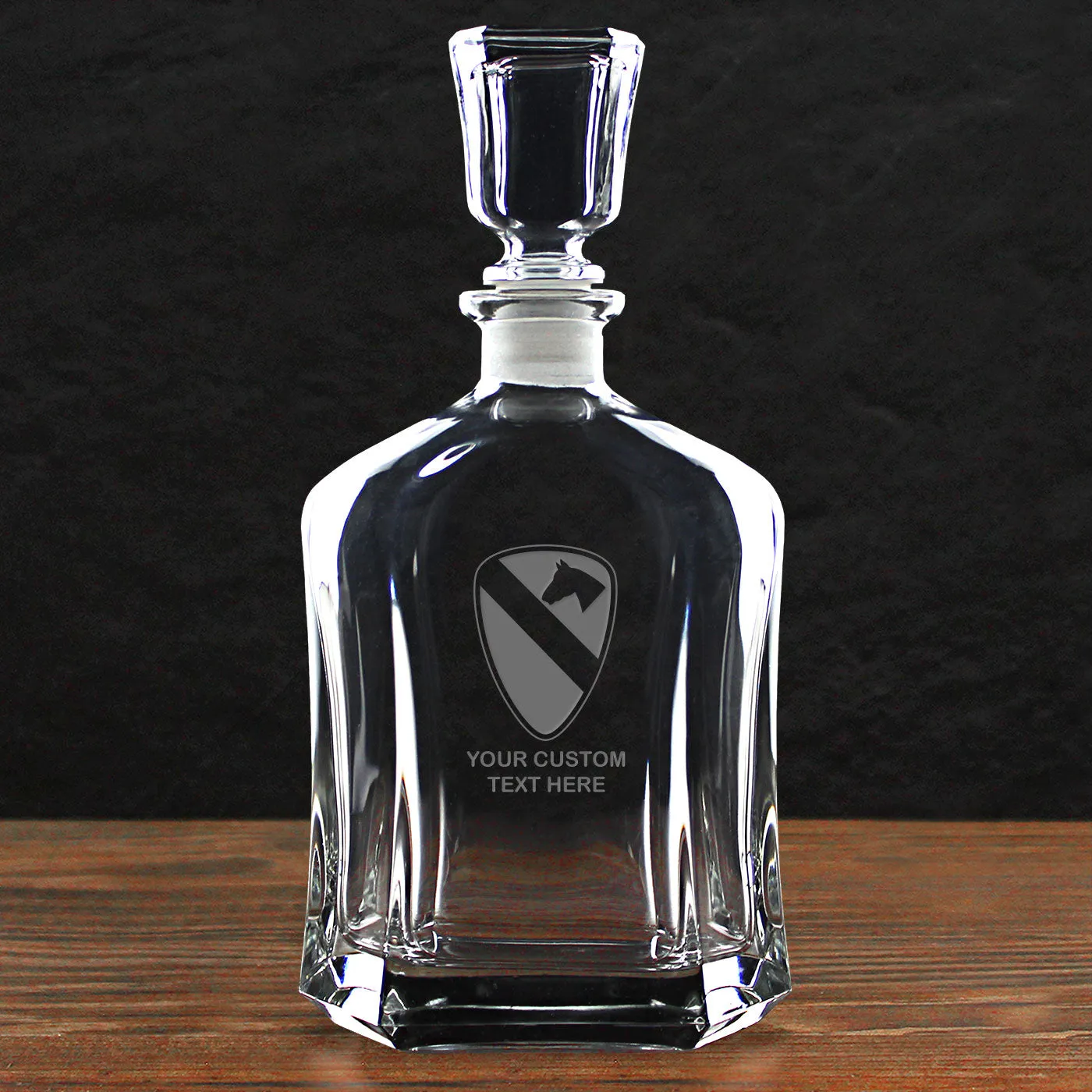 US Army 'Build Your Glass' Personalized 23.75 oz. Whiskey Decanter