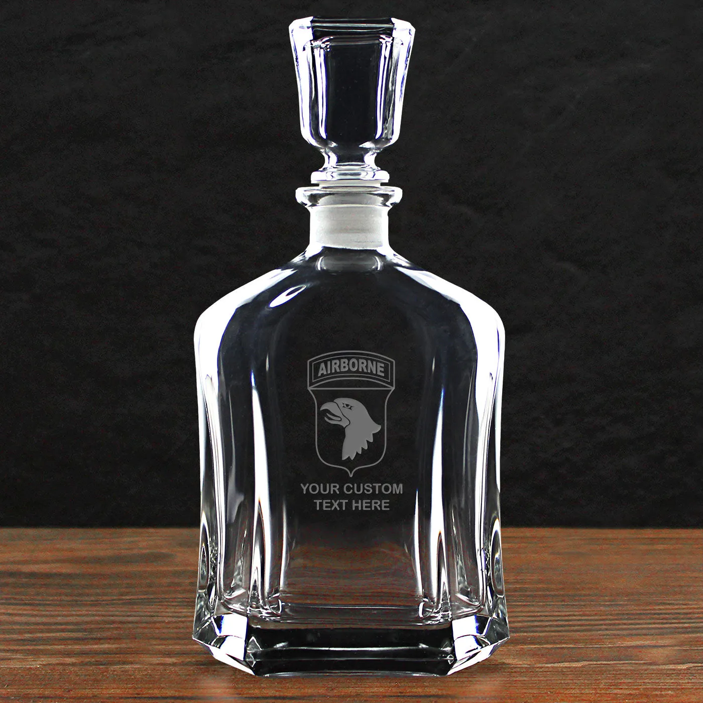 US Army 'Build Your Glass' Personalized 23.75 oz. Whiskey Decanter