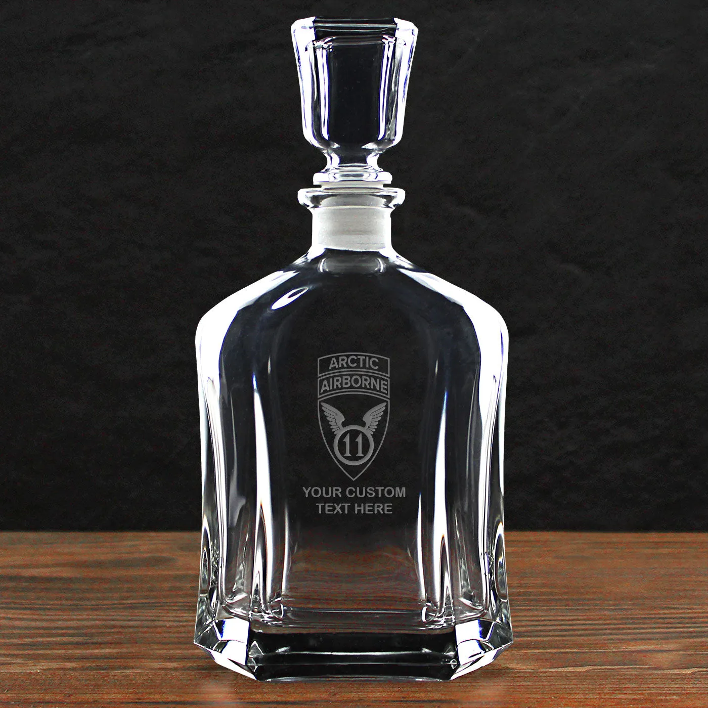 US Army 'Build Your Glass' Personalized 23.75 oz. Whiskey Decanter