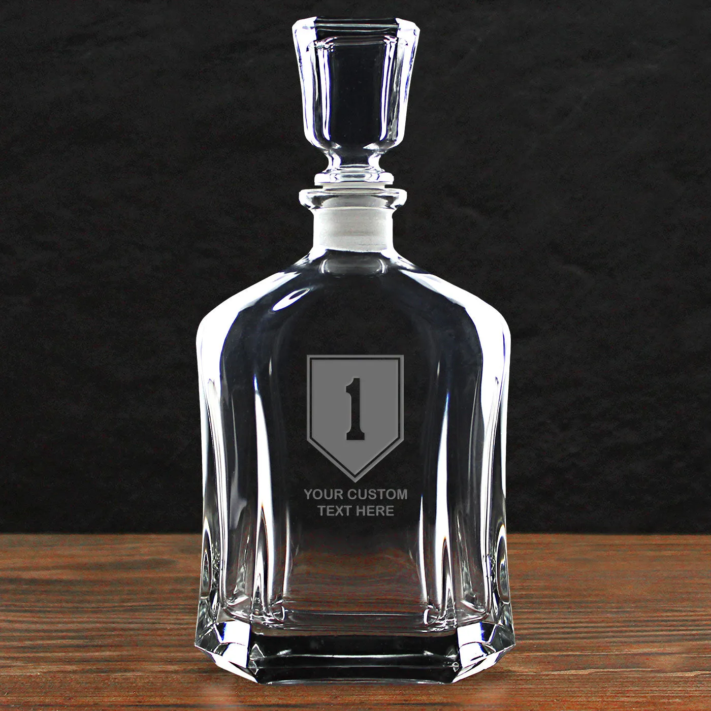 US Army 'Build Your Glass' Personalized 23.75 oz. Whiskey Decanter