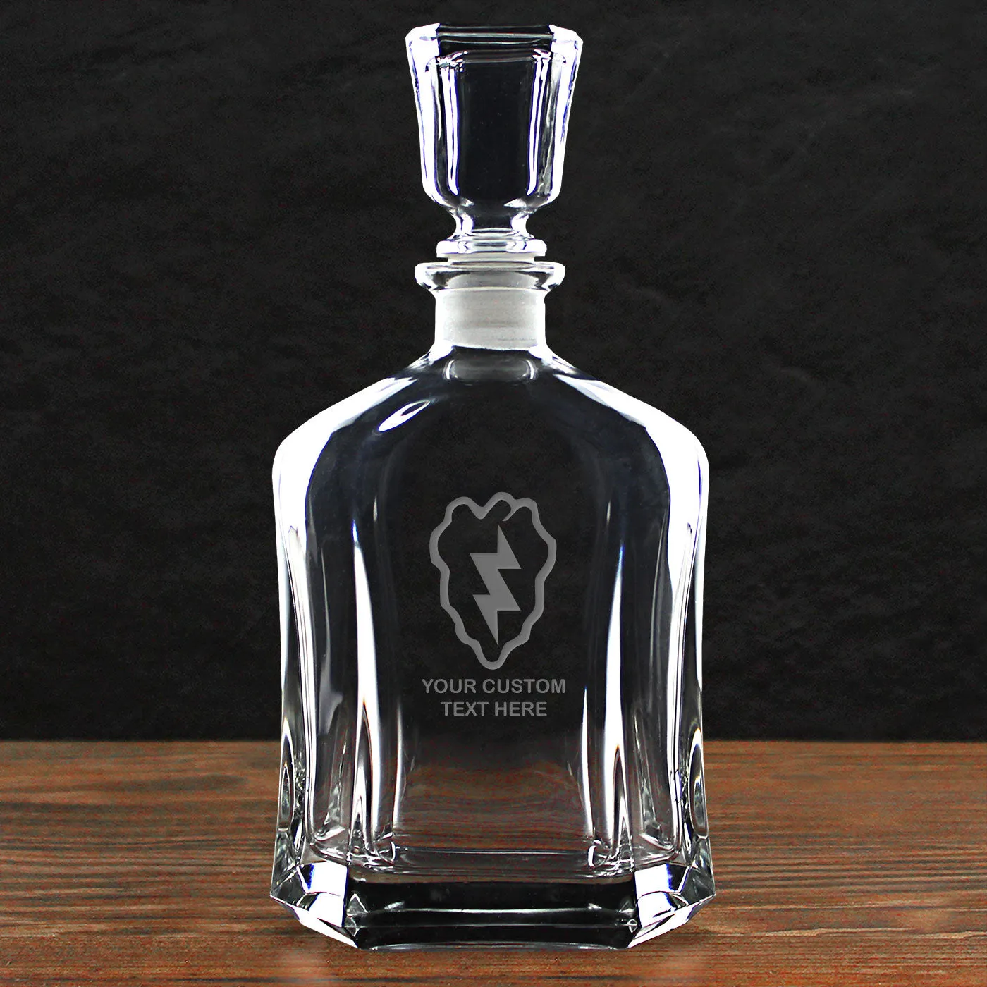 US Army 'Build Your Glass' Personalized 23.75 oz. Whiskey Decanter