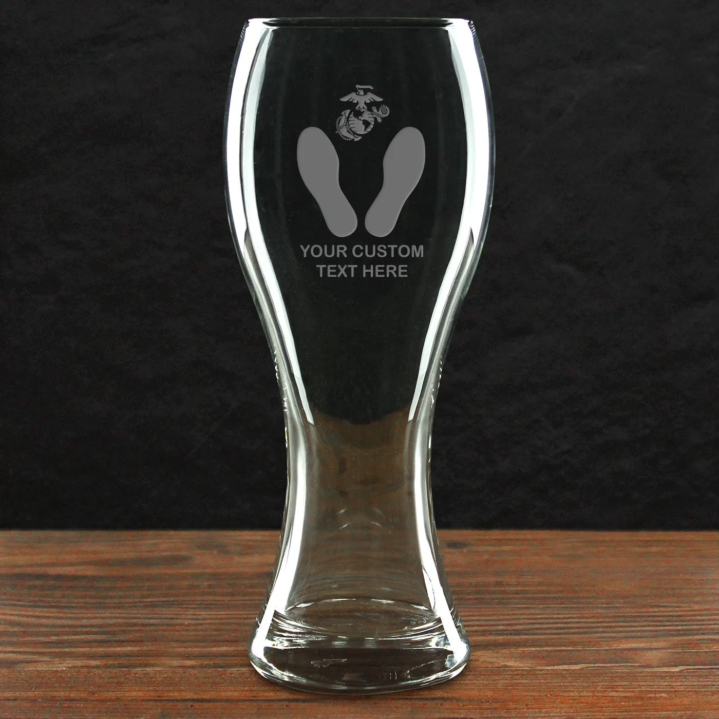 USMC 'Build Your Glass' Personalized 23 oz. Giant Pilsner Glass