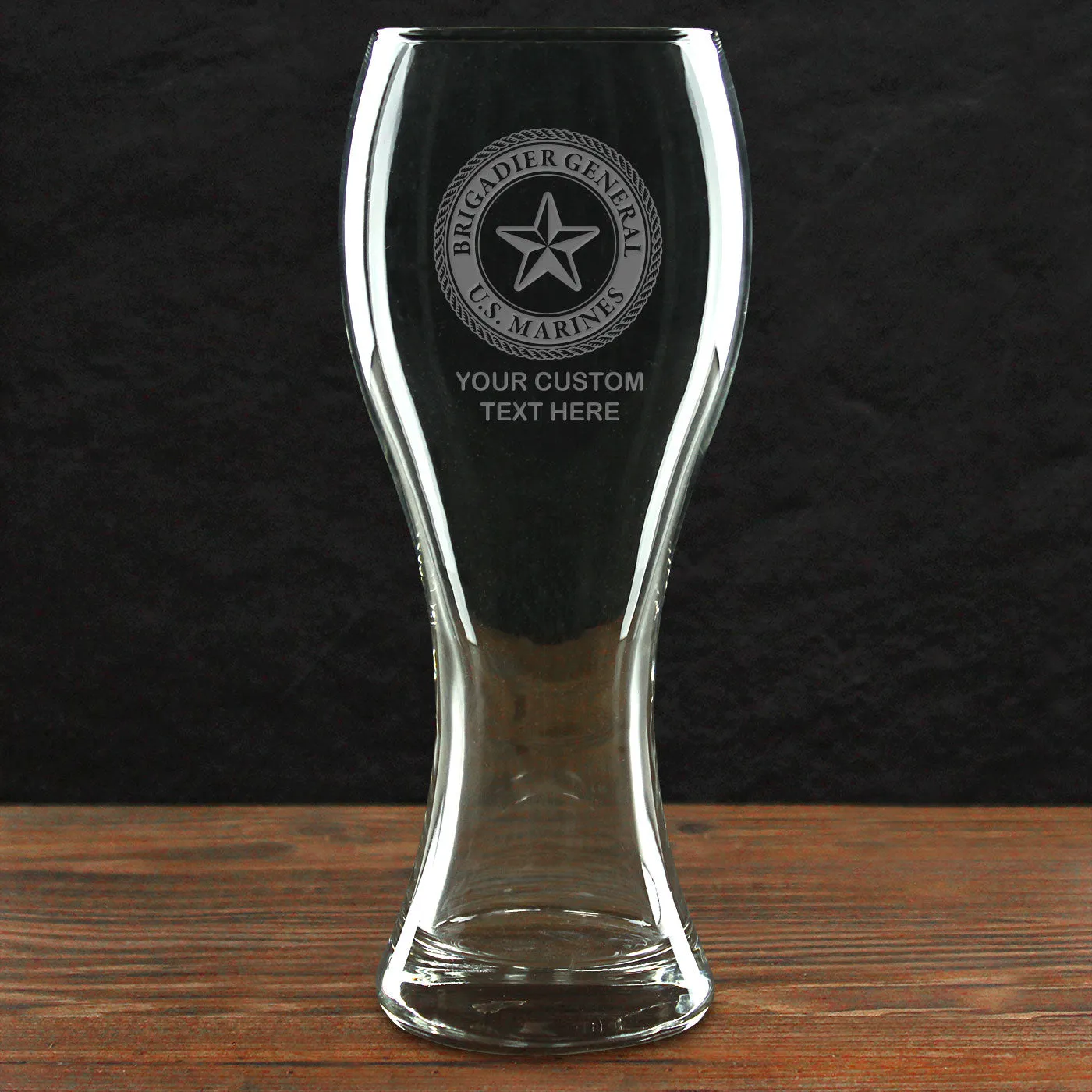 USMC 'Build Your Glass' Personalized 23 oz. Giant Pilsner Glass