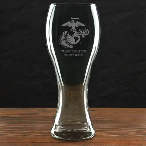 USMC 'Build Your Glass' Personalized 23 oz. Giant Pilsner Glass