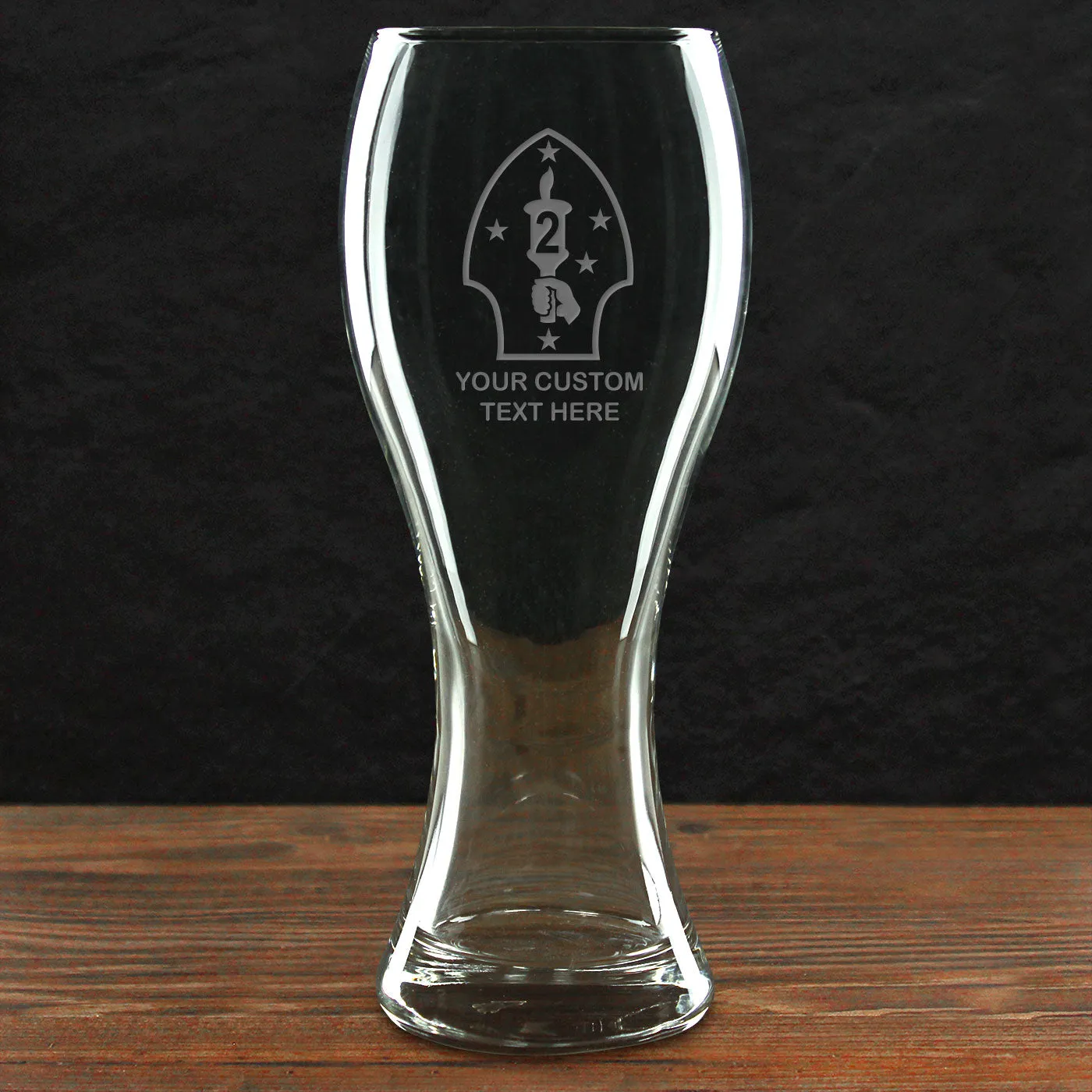 USMC 'Build Your Glass' Personalized 23 oz. Giant Pilsner Glass