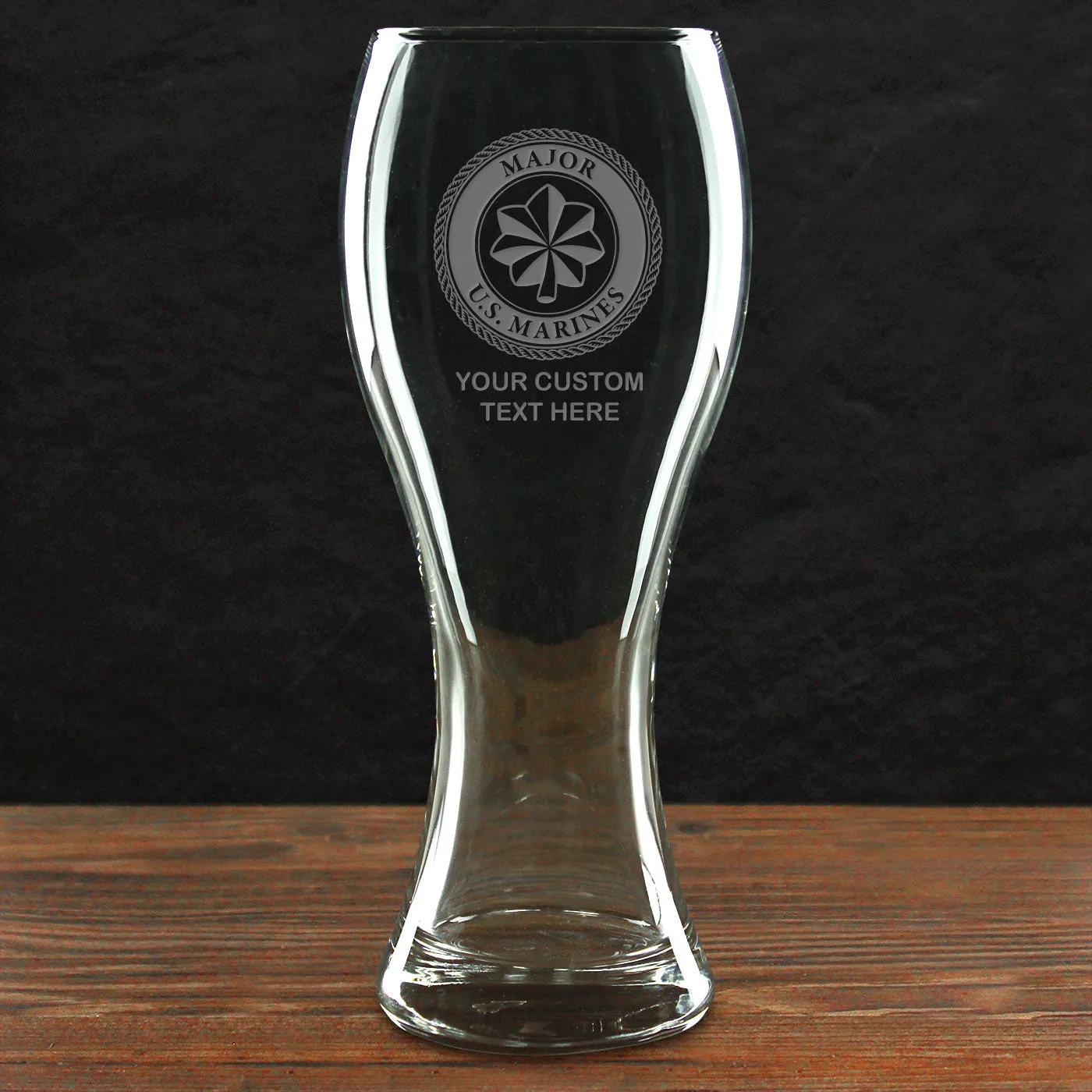 USMC 'Build Your Glass' Personalized 23 oz. Giant Pilsner Glass