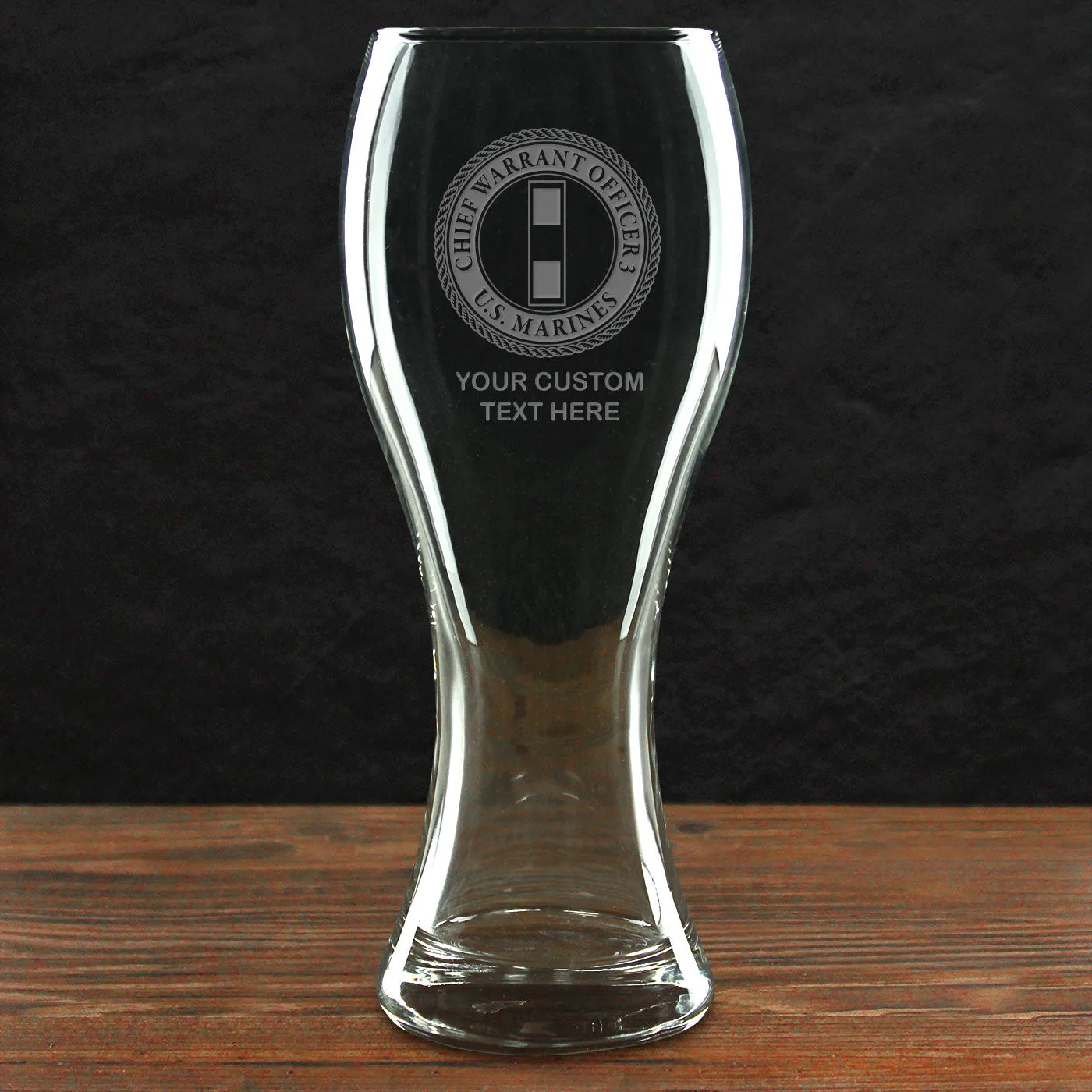 USMC 'Build Your Glass' Personalized 23 oz. Giant Pilsner Glass