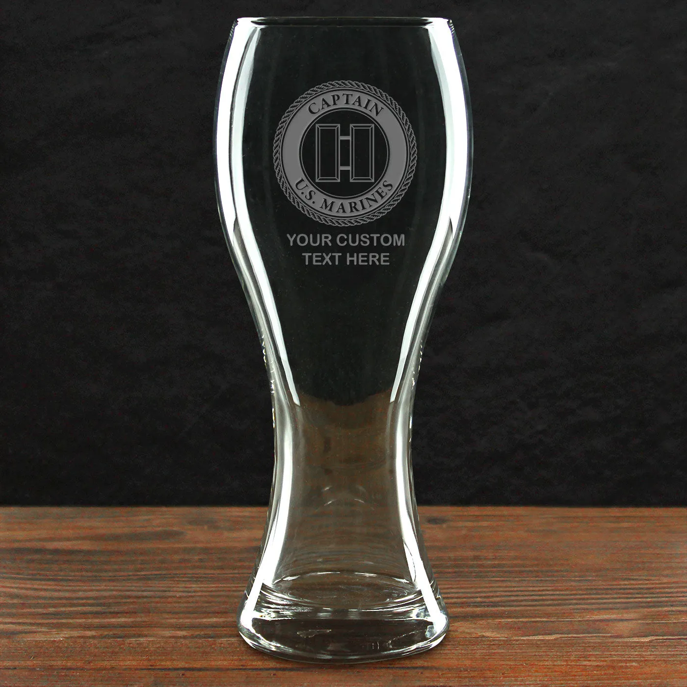 USMC 'Build Your Glass' Personalized 23 oz. Giant Pilsner Glass