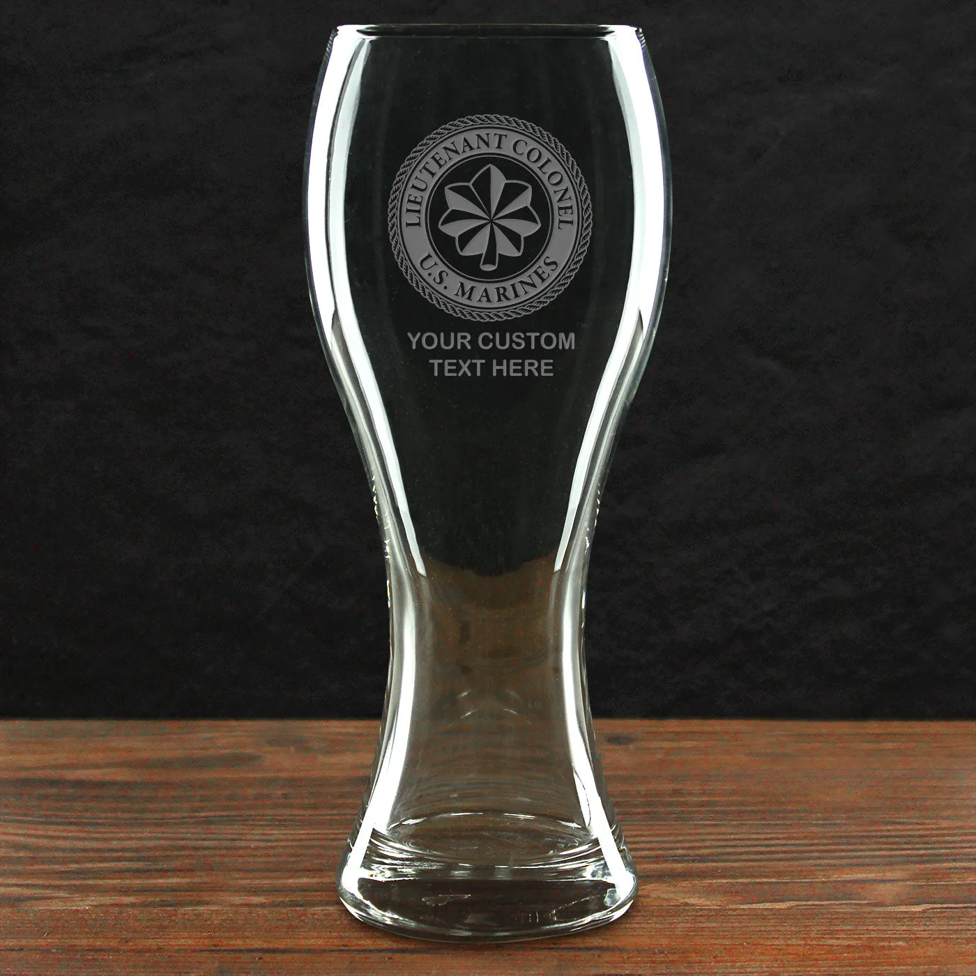 USMC 'Build Your Glass' Personalized 23 oz. Giant Pilsner Glass