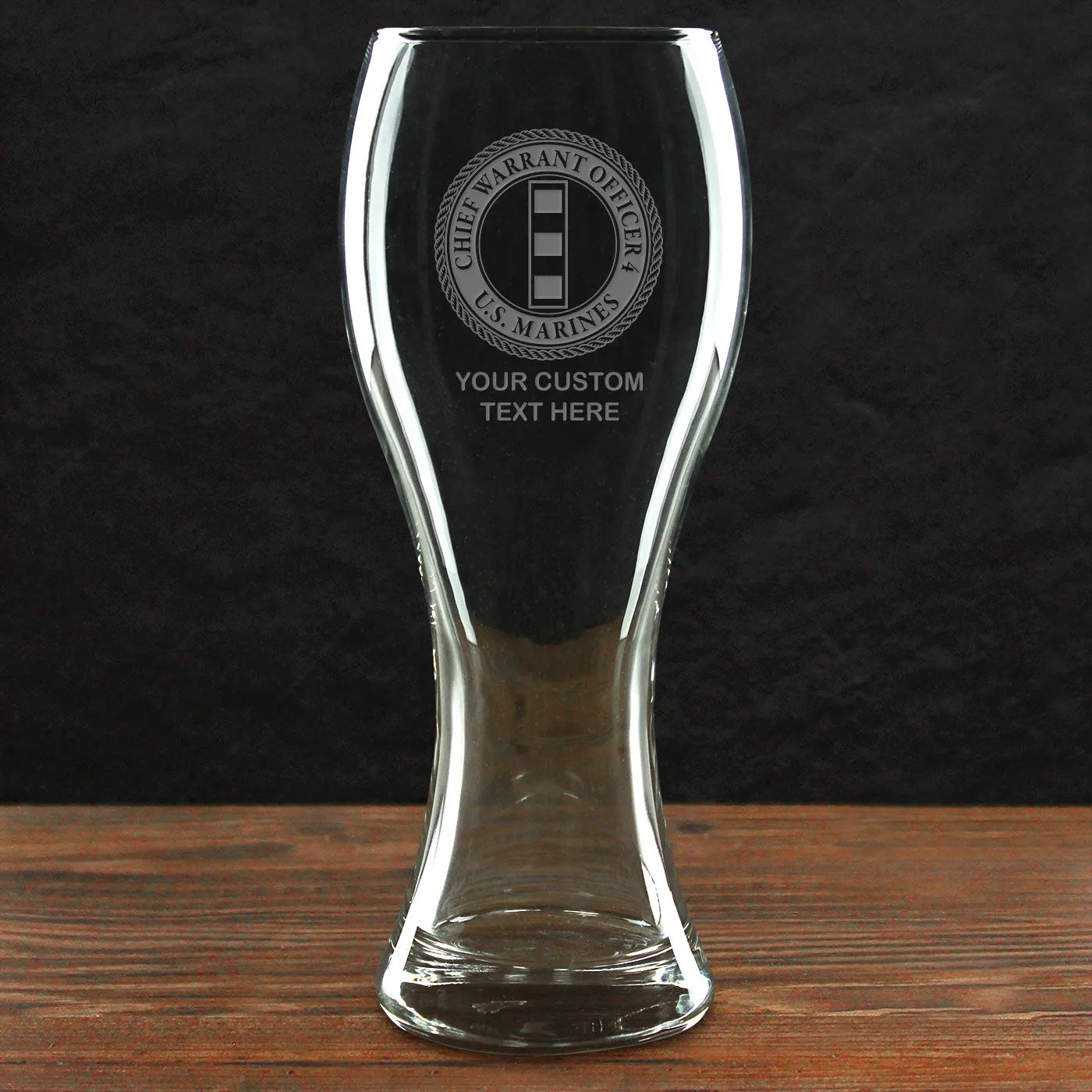 USMC 'Build Your Glass' Personalized 23 oz. Giant Pilsner Glass