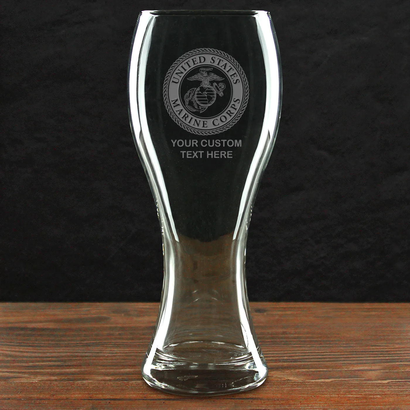 USMC 'Build Your Glass' Personalized 23 oz. Giant Pilsner Glass