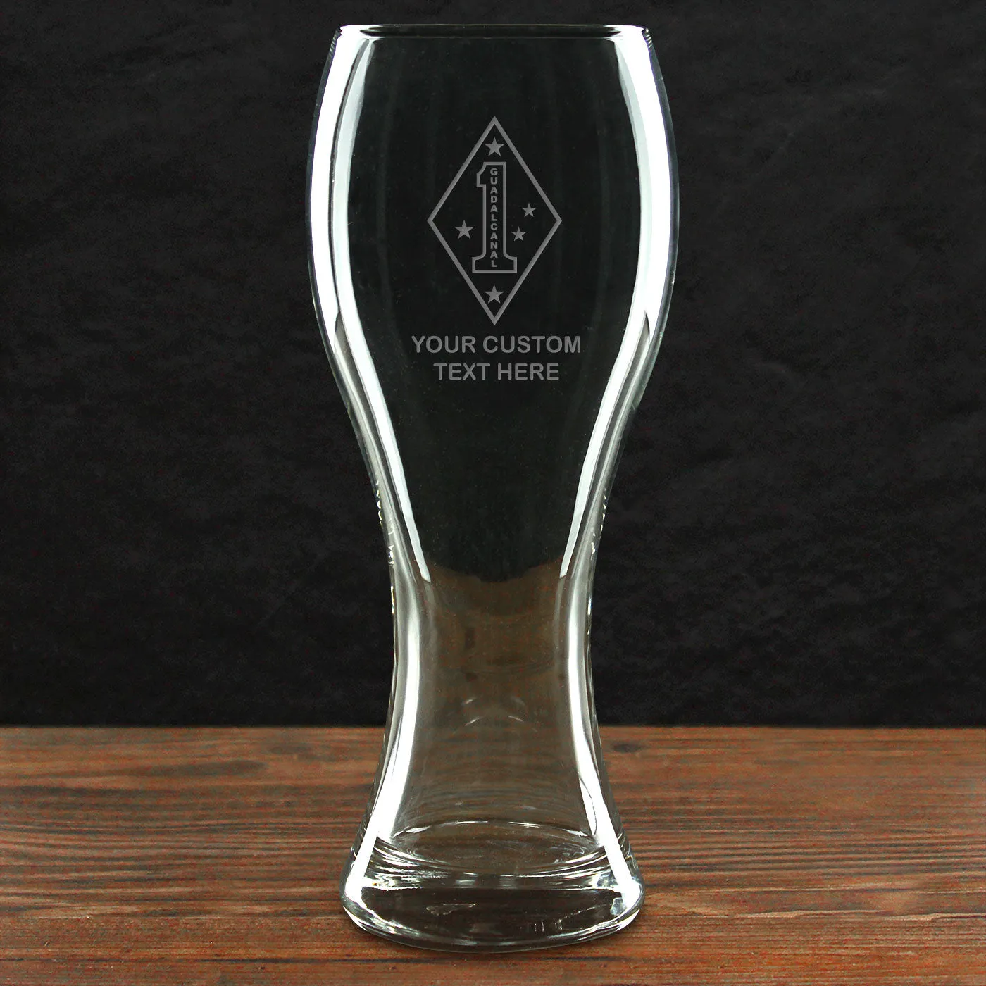 USMC 'Build Your Glass' Personalized 23 oz. Giant Pilsner Glass