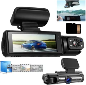valiant Sherum Dash Cam, Shirem Autopulsex Dash Camera for Cars, Dashcam Front and Rear Camera, 1080p Night Vision Car Driving Recorder, 24h Parking Mode, Car Accessories (WiFi DashCam 32G Memory Card)