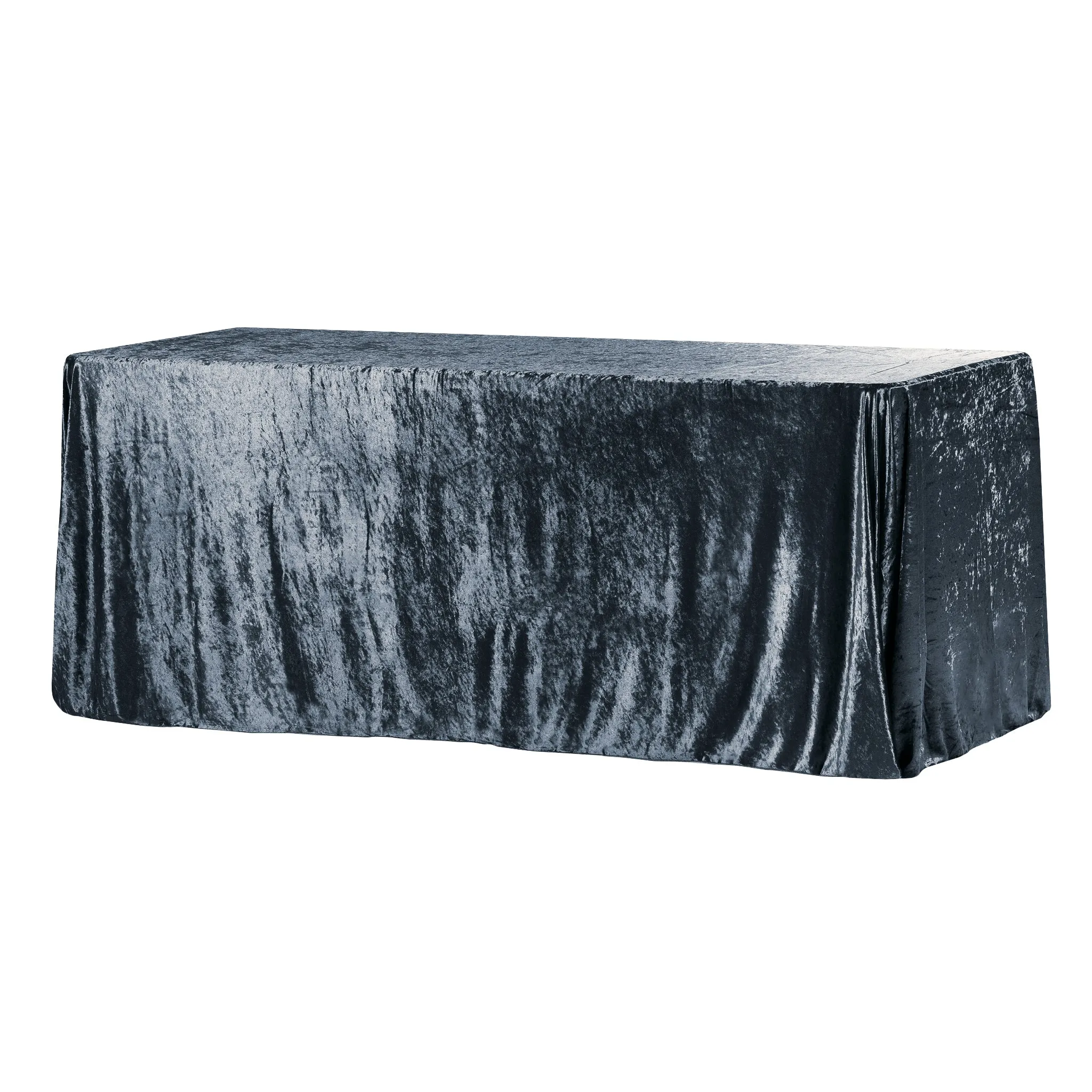 Velvet 90"x132" Rectangular Tablecloth - Dark Slate Blue