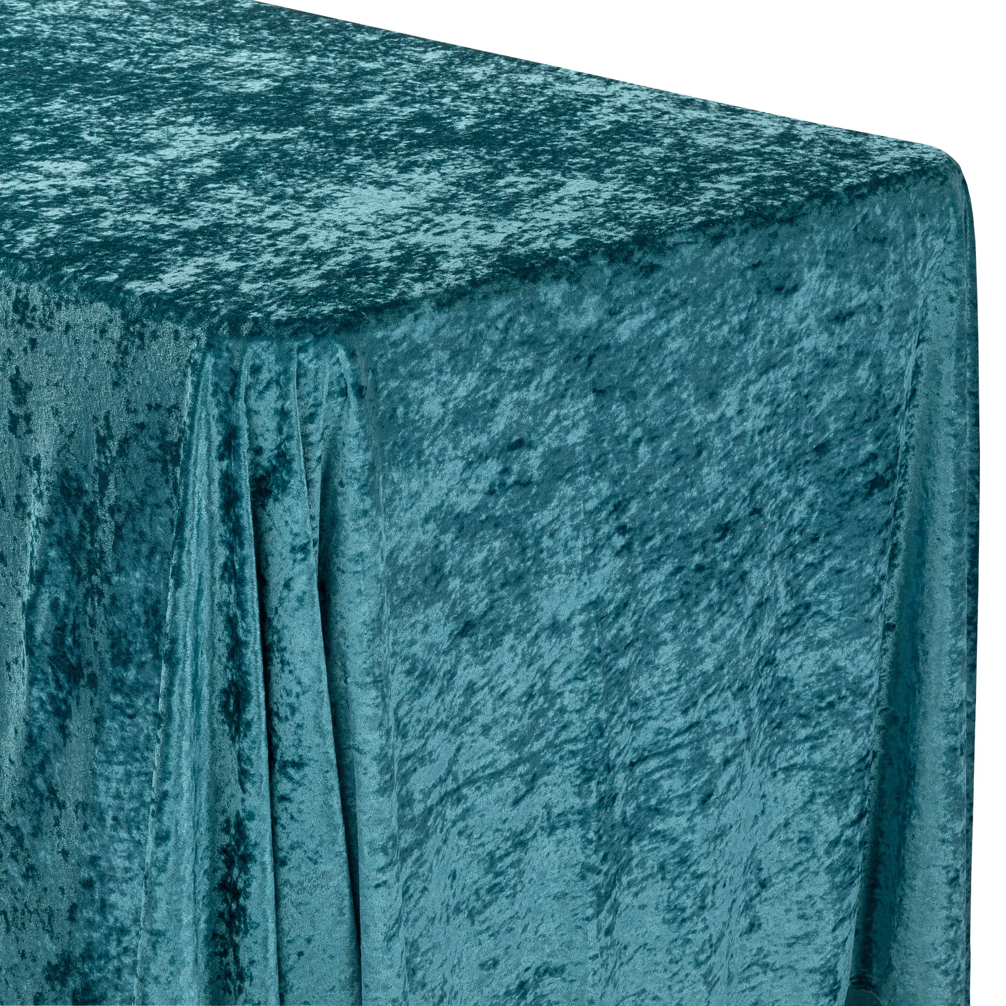 Velvet 90"x132" Rectangular Tablecloth - Dark Turquoise