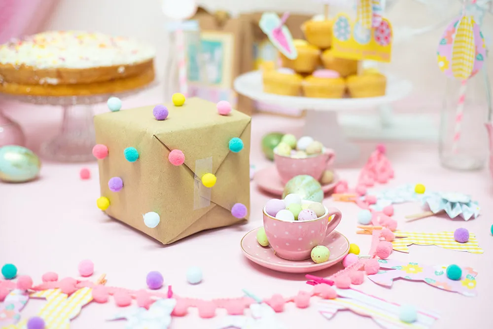 Violet Studio Pom Poms 36 pack  Hoppy Easter