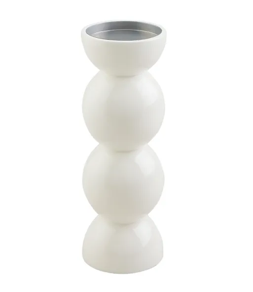 White Lacquer Candlestick