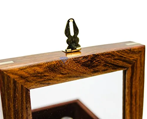 White Starline 5" Premium Nautical Brass Sextant with Deluxe Rosewood Crafted Glass Case | Wooden Box | Maritime Reproduced Collectibles | Children's Gift | Nagina International (Antique)