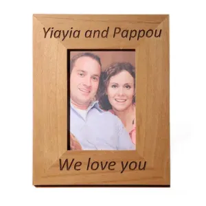 Yiayia and Pappou (Grandmother and Grandfather) Greek Picture Frames in English